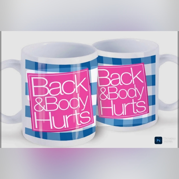 2 Like New Back & Body Hurts - Funny Cute Sarcastic Coffee Mugs for you & friend - Picture 1 of 1